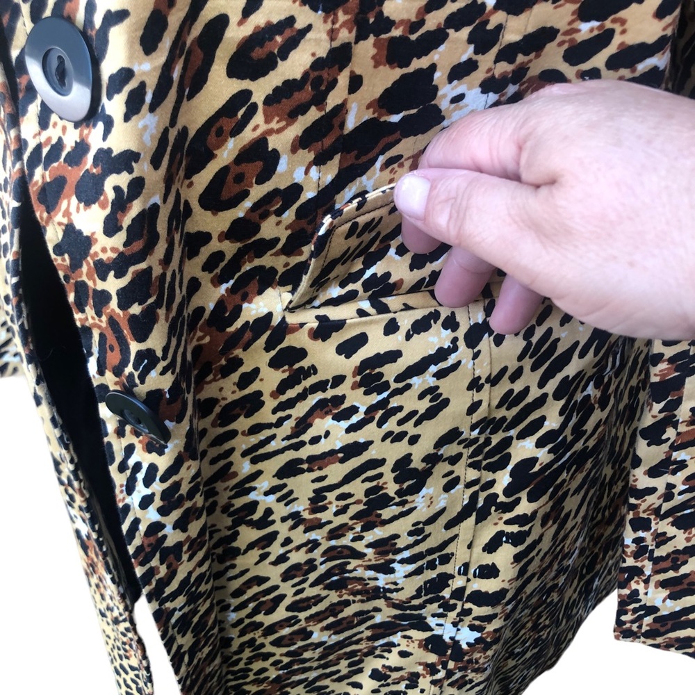 Worthington Stretch Cheetah Animal Print Jacket size Medium - Picture 11 of 14